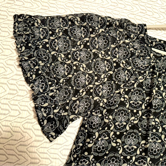 Anna Sui for Uniqlo Chiffon Mini Dress Sz M - Picture 3 of 9